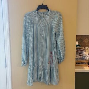Anthropologie Light Blue Textured Dress